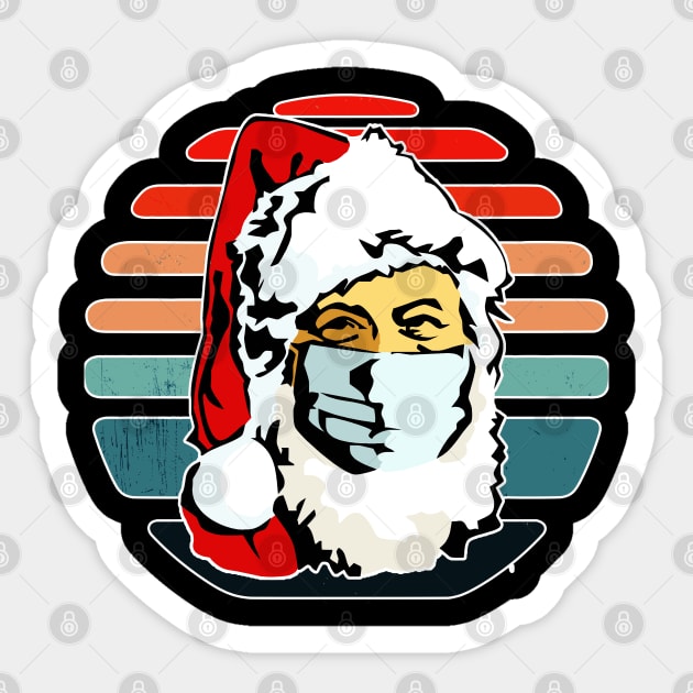 Christmas Santa with mask Sticker by remixer2020